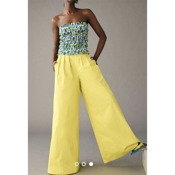 Anthropologie Smocked Turquoise Tube Top Size XL New - Picture 1 of 8